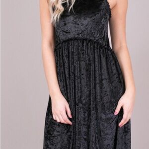 Black Velvet Tank Dress - Classic Women's Dress